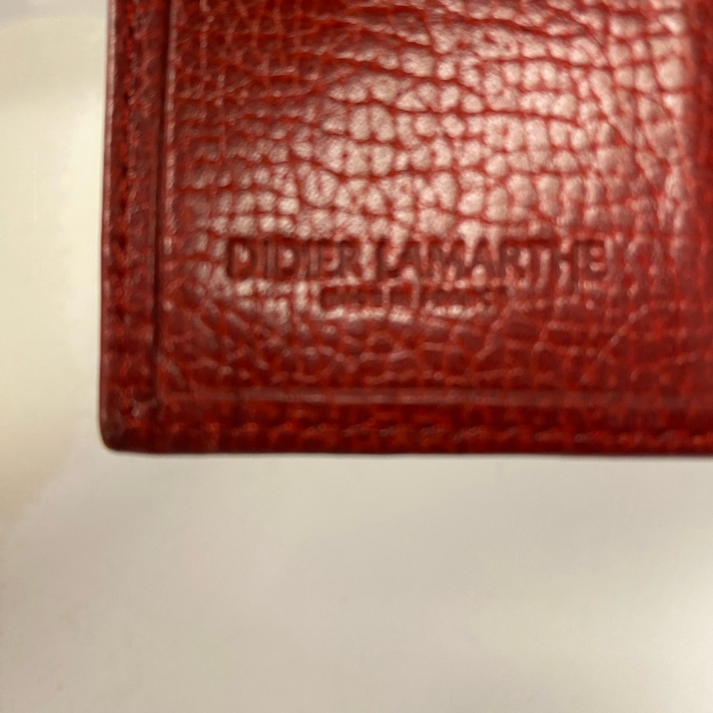 Didier Lamarthe Red Leather Wallet